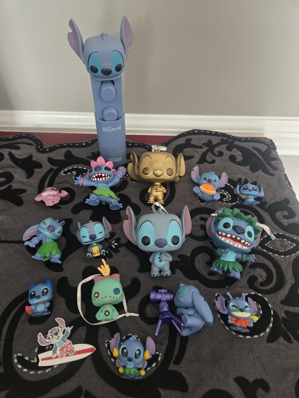 Disney Stitch Assorted Blue Collectible Figure Lot